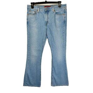 Vintage Levis 519 Low Flare Leg Jeans 13L Jr 35x32 Blue Stretch Light Wash Y2K